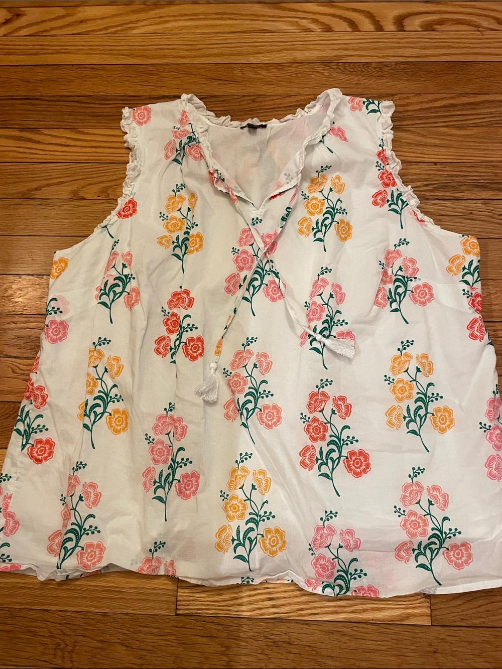 Sleeveless floral top